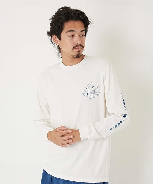 HOLLYWOOD RANCH MARKET(ハリウッドランチマーケット)の「フリーバードHRM ロングスリーブTシャツ(Tシャツ/カットソー・メンズ・ブラック/ホワイト・M/S/L/XL)」の3枚目の写真