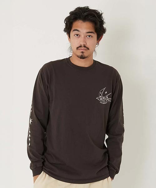 HOLLYWOOD RANCH MARKET(ハリウッドランチマーケット)の「フリーバードHRM ロングスリーブTシャツ(Tシャツ/カットソー・メンズ・ブラック/ホワイト・M/S/L/XL)」の6枚目の写真