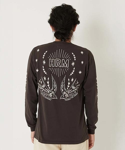 HOLLYWOOD RANCH MARKET(ハリウッドランチマーケット)の「フリーバードHRM ロングスリーブTシャツ(Tシャツ/カットソー・メンズ・ブラック/ホワイト・M/S/L/XL)」の8枚目の写真
