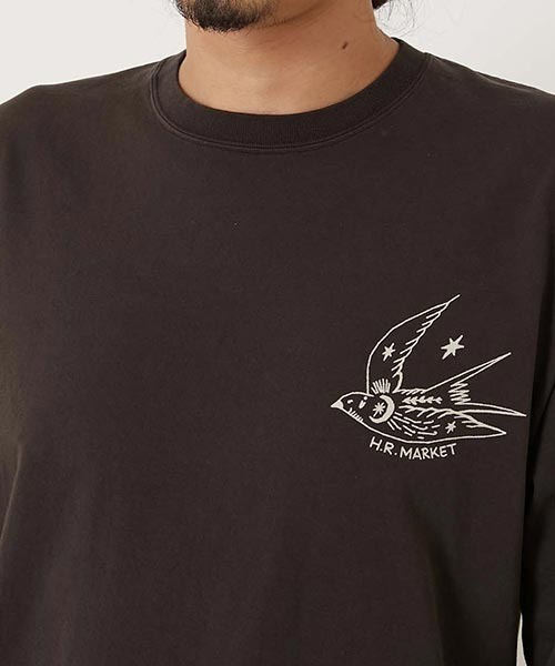 HOLLYWOOD RANCH MARKET(ハリウッドランチマーケット)の「フリーバードHRM ロングスリーブTシャツ(Tシャツ/カットソー・メンズ・ブラック/ホワイト・M/S/L/XL)」の9枚目の写真