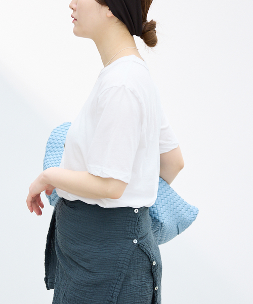 IENA(イエナ)の「ATON/エイトン FRESCA SINGLE JERSEY SS EX Tシャツ(Tシャツ/カットソー・レディース・ブラック系その他/ピンク系その他/ホワイト/ブラウン・FREE)」の6枚目の写真