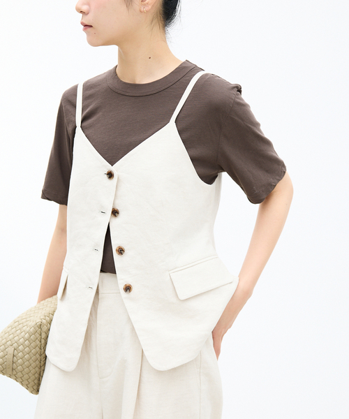IENA(イエナ)の「ATON/エイトン FRESCA SINGLE JERSEY SS EX Tシャツ(Tシャツ/カットソー・レディース・ブラック系その他/ピンク系その他/ホワイト/ブラウン・FREE)」の15枚目の写真