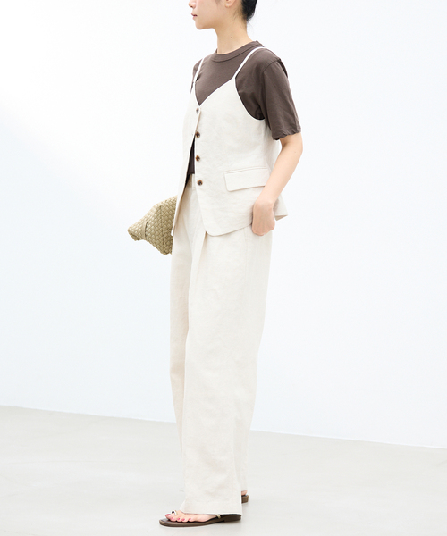 IENA(イエナ)の「ATON/エイトン FRESCA SINGLE JERSEY SS EX Tシャツ(Tシャツ/カットソー・レディース・ブラック系その他/ピンク系その他/ホワイト/ブラウン・FREE)」の17枚目の写真
