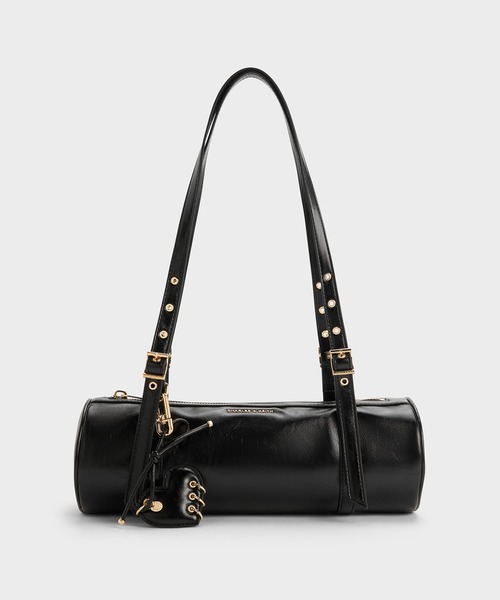 CHARLES & KEITH(チャールズ & キース)の「Rey レイ イロンゲイティッドショルダーバッグ(ショルダーバッグ・レディース・ダークブラウン系3/ブラック・M)」の7枚目の写真