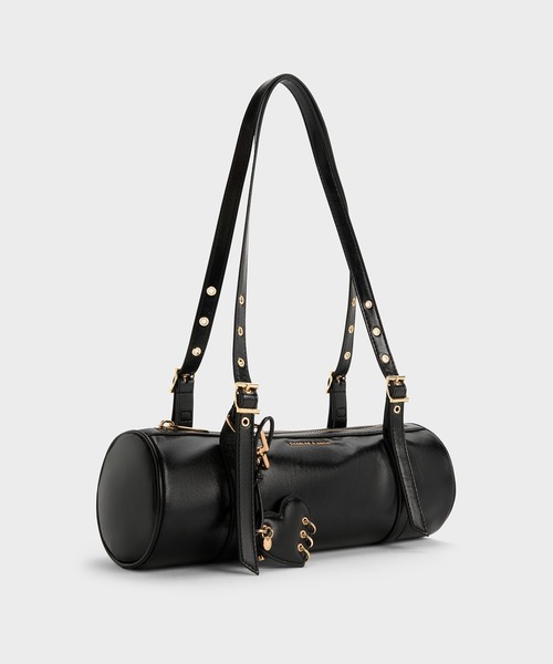CHARLES & KEITH(チャールズ & キース)の「Rey レイ イロンゲイティッドショルダーバッグ(ショルダーバッグ・レディース・ダークブラウン系3/ブラック・M)」の8枚目の写真