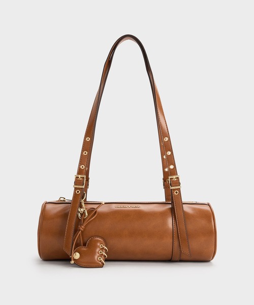 CHARLES & KEITH(チャールズ & キース)の「Rey レイ イロンゲイティッドショルダーバッグ(ショルダーバッグ・レディース・ダークブラウン系3/ブラック・M)」の12枚目の写真