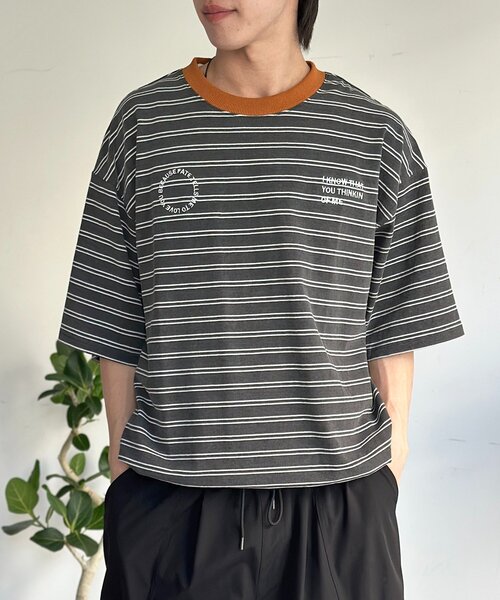 CPCM(シーピーシーエム)の「インディゴボーダーT(Tシャツ/カットソー・レディース・ネイビー/ブラック/サックスブルー・SMALL/MEDIUM/LARGE)」の4枚目の写真