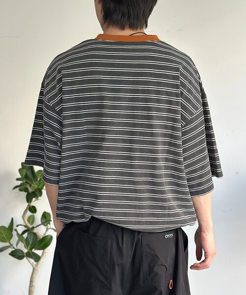 CPCM(シーピーシーエム)の「インディゴボーダーT(Tシャツ/カットソー・レディース・ネイビー/ブラック/サックスブルー・SMALL/MEDIUM/LARGE)」の6枚目の写真