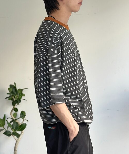 CPCM(シーピーシーエム)の「インディゴボーダーT(Tシャツ/カットソー・レディース・ネイビー/ブラック/サックスブルー・SMALL/MEDIUM/LARGE)」の7枚目の写真