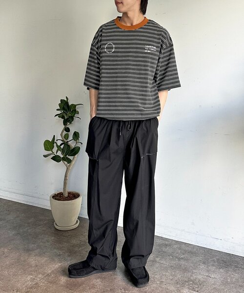 CPCM(シーピーシーエム)の「インディゴボーダーT(Tシャツ/カットソー・レディース・ネイビー/ブラック/サックスブルー・SMALL/MEDIUM/LARGE)」の8枚目の写真