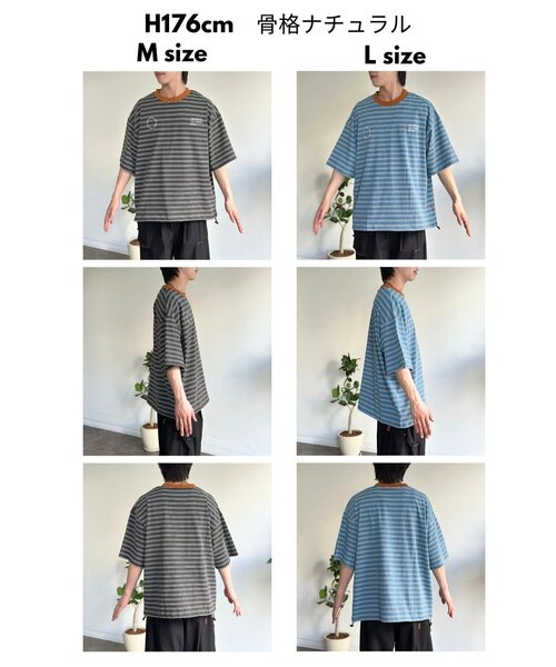 CPCM(シーピーシーエム)の「インディゴボーダーT(Tシャツ/カットソー・レディース・ネイビー/ブラック/サックスブルー・SMALL/MEDIUM/LARGE)」の19枚目の写真