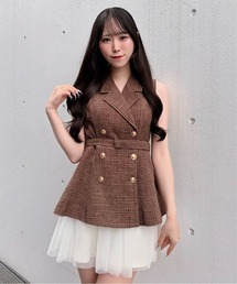 NOMAE（ノーマエ）の「テーラードジレドッキングミニワンピース（ワンピース）」