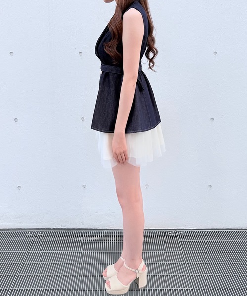 NOMAE(ノーマエ)の「テーラードジレドッキングミニワンピース(ワンピース・レディース・グレー/ブラック/ブルー系その他/ブラック系その他/ピンク系その他/ブラウン系その他・FREE)」の22枚目の写真