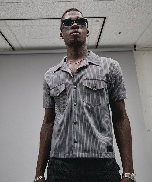 ANDER HUNK(アンダーハンク)の「Compact Open Collar Stripe Shirts/コンパクトオープンカラーストライプシャツ(シャツ/ブラウス・メンズ・グレー/ブラック・SMALL/MEDIUM/LARGE)」の18枚目の写真