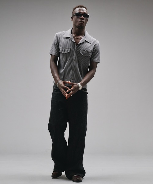 ANDER HUNK(アンダーハンク)の「Compact Open Collar Stripe Shirts/コンパクトオープンカラーストライプシャツ(シャツ/ブラウス・メンズ・グレー/ブラック・SMALL/MEDIUM/LARGE)」の21枚目の写真