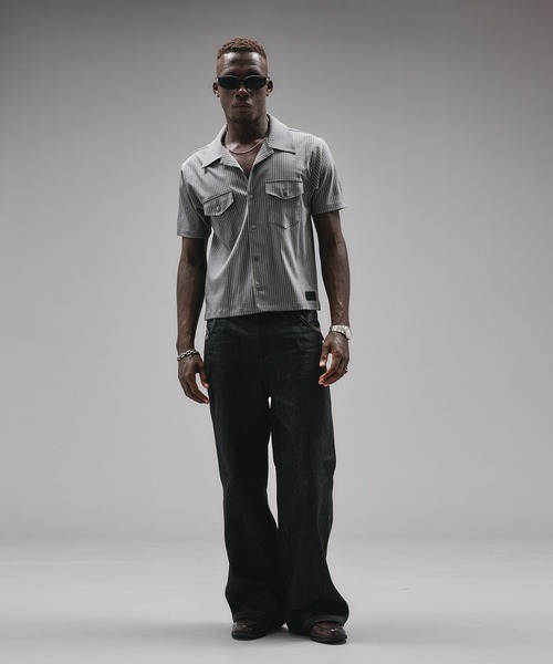 ANDER HUNK(アンダーハンク)の「Compact Open Collar Stripe Shirts/コンパクトオープンカラーストライプシャツ(シャツ/ブラウス・メンズ・グレー/ブラック・SMALL/MEDIUM/LARGE)」の22枚目の写真