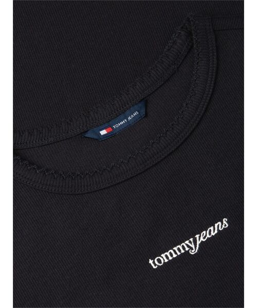 tommy jeans(トミー ジーンズ)の「スクリプトミニリブショートスリーブドレス(ワンピース・レディース・ブラック・MEDIUM/X-SMALL/SMALL)」の4枚目の写真