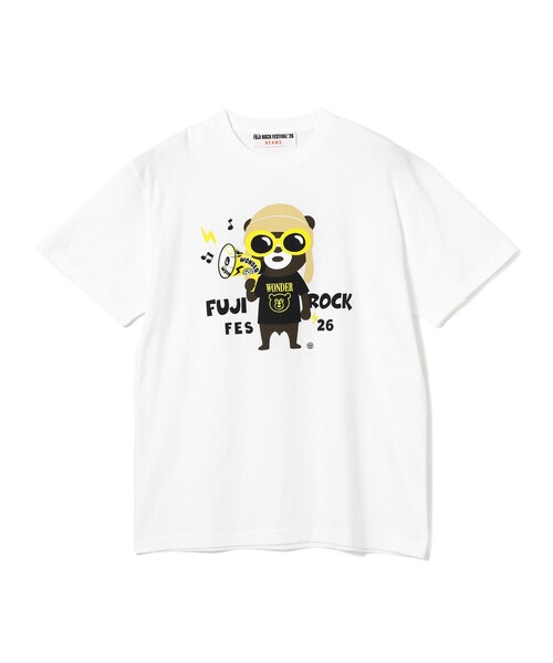 Ray BEAMS(レイビームス)の「〈WOMEN〉FUJI ROCK FESTIVAL'26 / The Wonderful! design works. / GRUNGE MEGAPHONE BEAR TEE(WEB限定)(Tシャツ/カットソー・レディース・ホワイト・SMALL)」の1枚目の写真