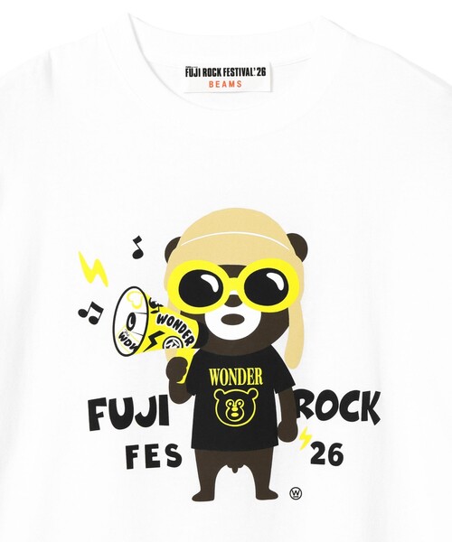 Ray BEAMS(レイビームス)の「〈WOMEN〉FUJI ROCK FESTIVAL'26 / The Wonderful! design works. / GRUNGE MEGAPHONE BEAR TEE(WEB限定)(Tシャツ/カットソー・レディース・ホワイト・SMALL)」の3枚目の写真