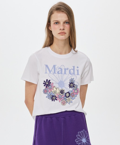 SLIM TSHIRT FLOWERMARDI JARDIN VVD / スリム Tシャツ フラワー
