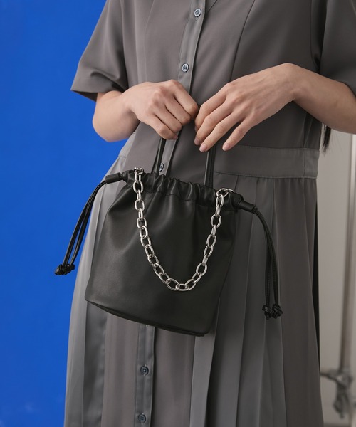 チェーン付きBag巾着ショルダーバッグ（ショルダーバッグ）｜ELUNIS