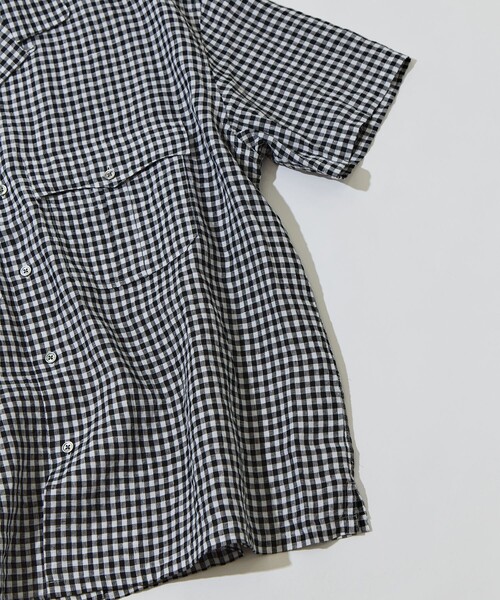 PORTER CLASSIC(ポータークラシック)の「【PORTER CLASSIC/ポータークラシック】PC-016-3979-0010/BK/KEROUAC LINEN GNGHM CK SHIRT(シャツ/ブラウス・メンズ・ブラック・M/L)」の10枚目の写真