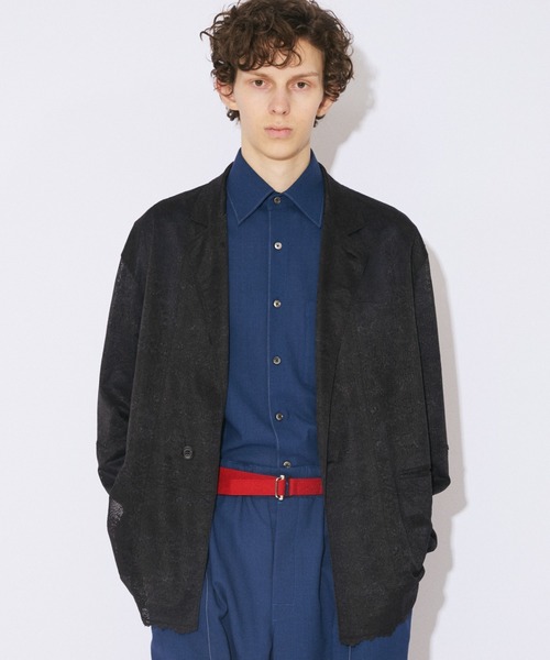 beautiful people(ビューティフルピープル)の「WACOAL MEN ÷ beautiful people lace suiting jacket(テーラードジャケット・メンズ・ネイビー/オリーブ・38/42/34)」の6枚目の写真