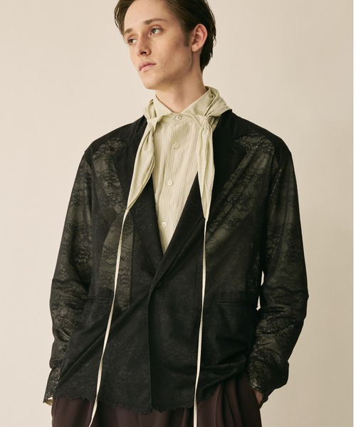 beautiful people(ビューティフルピープル)の「WACOAL MEN ÷ beautiful people lace suiting jacket(テーラードジャケット・メンズ・ネイビー/オリーブ・38/42/34)」の11枚目の写真