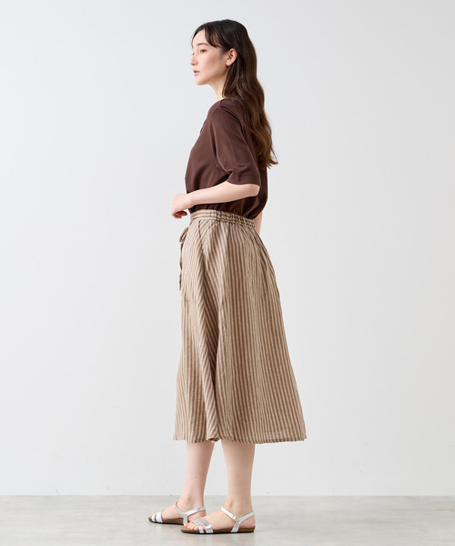 LOGEMENT DE CLAIRE(ロジュモンドクレール)の「ヘンリーハーフスリーブプルオーバー(Tシャツ/カットソー・レディース・オフホワイト/ブラウン/ブラック・FREE)」の18枚目の写真