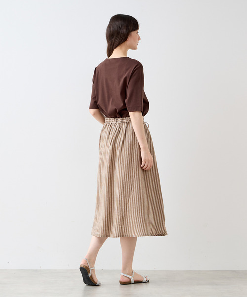 LOGEMENT DE CLAIRE(ロジュモンドクレール)の「ヘンリーハーフスリーブプルオーバー(Tシャツ/カットソー・レディース・オフホワイト/ブラウン/ブラック・FREE)」の20枚目の写真