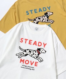 Animal Flocky SS Tee/接触冷感 オーバーサイズ アニマル柄 クジラ イヌ トラ カレッジ フロッキープリント 半袖Tシャツ/レディース メンズ