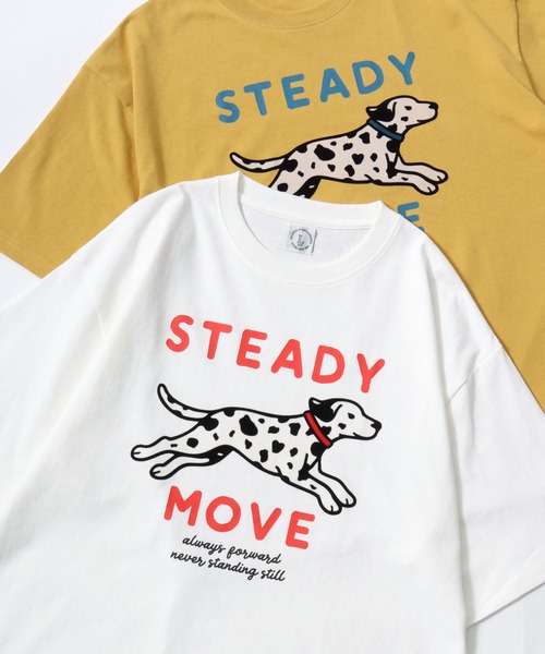 Lazar(ラザル)の「Animal Flocky SS Tee/接触冷感 オーバーサイズ アニマル柄 クジラ イヌ トラ カレッジ フロッキープリント 半袖Tシャツ/レディース メンズ(Tシャツ/カットソー・レディース・マスタード/ホワイト系その他2/ホワイト/ブラック/ホワイト系その他/ブルー・M/L)」の3枚目の写真