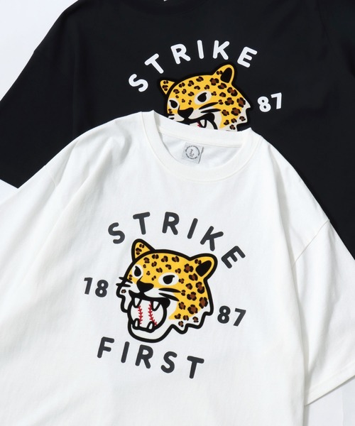 Lazar(ラザル)の「Animal Flocky SS Tee/接触冷感 オーバーサイズ アニマル柄 クジラ イヌ トラ カレッジ フロッキープリント 半袖Tシャツ/レディース メンズ(Tシャツ/カットソー・レディース・マスタード/ホワイト系その他2/ホワイト/ブラック/ホワイト系その他/ブルー・M/L)」の4枚目の写真