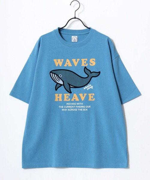 Lazar(ラザル)の「Animal Flocky SS Tee/接触冷感 オーバーサイズ アニマル柄 クジラ イヌ トラ カレッジ フロッキープリント 半袖Tシャツ/レディース メンズ(Tシャツ/カットソー・レディース・マスタード/ホワイト系その他2/ホワイト/ブラック/ホワイト系その他/ブルー・M/L)」の17枚目の写真