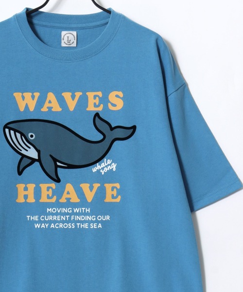 Lazar(ラザル)の「Animal Flocky SS Tee/接触冷感 オーバーサイズ アニマル柄 クジラ イヌ トラ カレッジ フロッキープリント 半袖Tシャツ/レディース メンズ(Tシャツ/カットソー・レディース・マスタード/ホワイト系その他2/ホワイト/ブラック/ホワイト系その他/ブルー・M/L)」の11枚目の写真