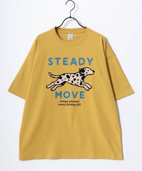 Lazar(ラザル)の「Animal Flocky SS Tee/接触冷感 オーバーサイズ アニマル柄 クジラ イヌ トラ カレッジ フロッキープリント 半袖Tシャツ/レディース メンズ(Tシャツ/カットソー・レディース・マスタード/ホワイト系その他2/ホワイト/ブラック/ホワイト系その他/ブルー・M/L)」の18枚目の写真