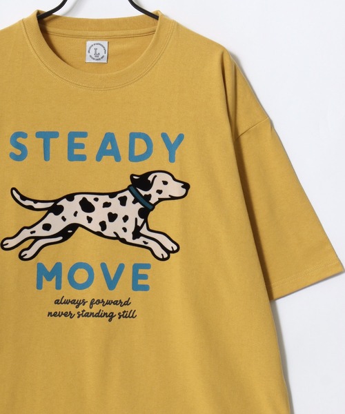 Lazar(ラザル)の「Animal Flocky SS Tee/接触冷感 オーバーサイズ アニマル柄 クジラ イヌ トラ カレッジ フロッキープリント 半袖Tシャツ/レディース メンズ(Tシャツ/カットソー・レディース・マスタード/ホワイト系その他2/ホワイト/ブラック/ホワイト系その他/ブルー・M/L)」の12枚目の写真