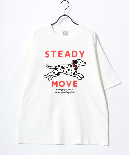 Lazar(ラザル)の「Animal Flocky SS Tee/接触冷感 オーバーサイズ アニマル柄 クジラ イヌ トラ カレッジ フロッキープリント 半袖Tシャツ/レディース メンズ(Tシャツ/カットソー・レディース・マスタード/ホワイト系その他2/ホワイト/ブラック/ホワイト系その他/ブルー・M/L)」の14枚目の写真