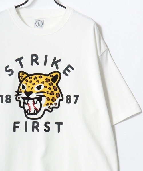 Lazar(ラザル)の「Animal Flocky SS Tee/接触冷感 オーバーサイズ アニマル柄 クジラ イヌ トラ カレッジ フロッキープリント 半袖Tシャツ/レディース メンズ(Tシャツ/カットソー・レディース・マスタード/ホワイト系その他2/ホワイト/ブラック/ホワイト系その他/ブルー・M/L)」の9枚目の写真