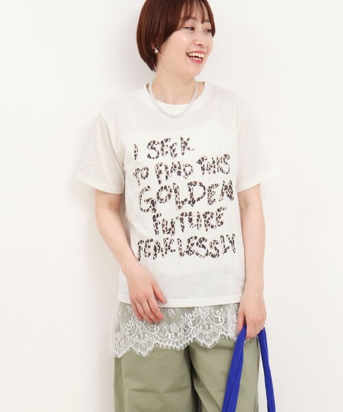 fredy couleur(フレディクルール)の「ヒョウ柄ロゴTee(Tシャツ/カットソー・レディース・ブラウン/チャコールグレー/オフホワイト/ベビーピンク・M)」の7枚目の写真