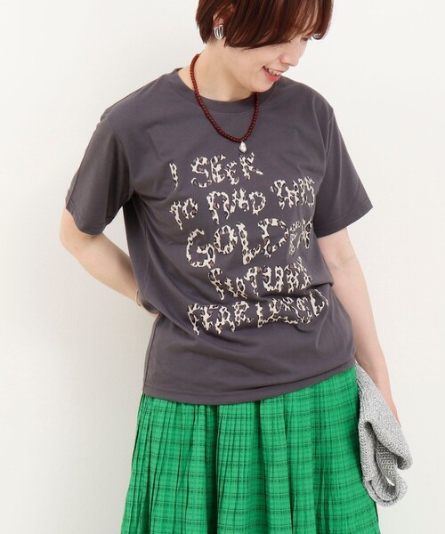 fredy couleur(フレディクルール)の「ヒョウ柄ロゴTee(Tシャツ/カットソー・レディース・ブラウン/チャコールグレー/オフホワイト/ベビーピンク・M)」の19枚目の写真