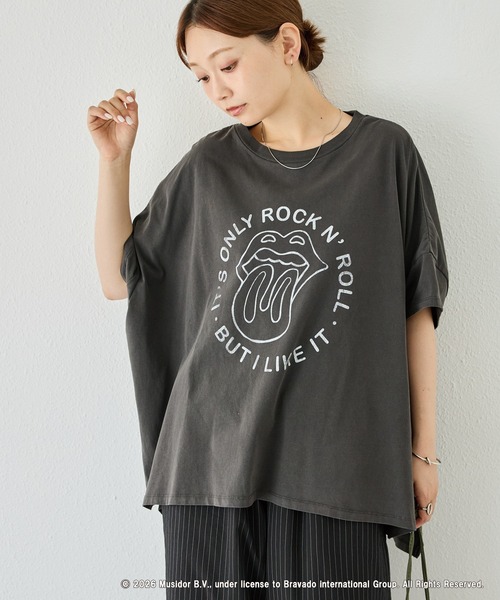 GOOD ROCK SPEED(グッドロックスピード)の「【GOOD ROCK SPEED】David Bowie|The Rolling Stones|Big Tshirts(Tシャツ/カットソー・レディース・ブラウン/ブラック・F)」の1枚目の写真