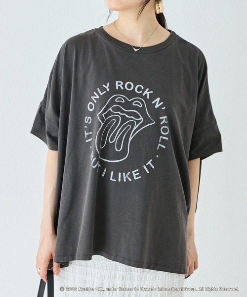 GOOD ROCK SPEED(グッドロックスピード)の「【GOOD ROCK SPEED】David Bowie|The Rolling Stones|Big Tshirts(Tシャツ/カットソー・レディース・ブラウン/ブラック・F)」の3枚目の写真