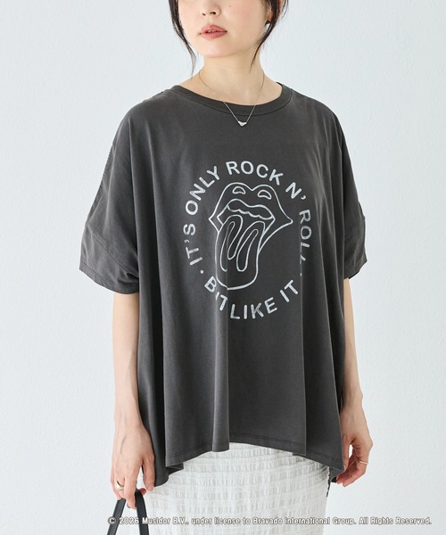 GOOD ROCK SPEED(グッドロックスピード)の「【GOOD ROCK SPEED】David Bowie|The Rolling Stones|Big Tshirts(Tシャツ/カットソー・レディース・ブラウン/ブラック・F)」の4枚目の写真