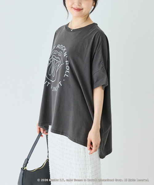 GOOD ROCK SPEED(グッドロックスピード)の「【GOOD ROCK SPEED】David Bowie|The Rolling Stones|Big Tshirts(Tシャツ/カットソー・レディース・ブラウン/ブラック・F)」の5枚目の写真
