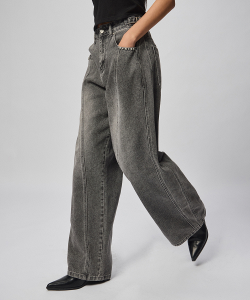 Verdnt（バーダント）の「フロントラインスタッズデニムパンツ[グレー]（デニムパンツ・レディース・その他・SMALL/MEDIUM）」の2枚目の写真