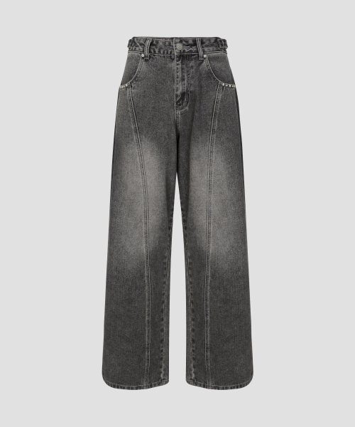 Verdnt（バーダント）の「フロントラインスタッズデニムパンツ[グレー]（デニムパンツ・レディース・その他・SMALL/MEDIUM）」の4枚目の写真