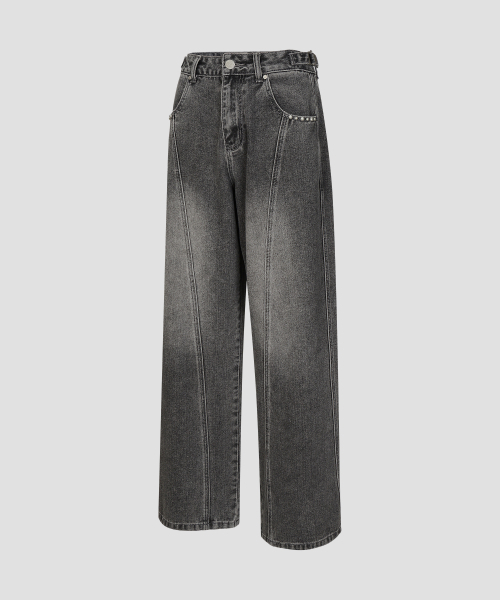 Verdnt（バーダント）の「フロントラインスタッズデニムパンツ[グレー]（デニムパンツ・レディース・その他・SMALL/MEDIUM）」の5枚目の写真