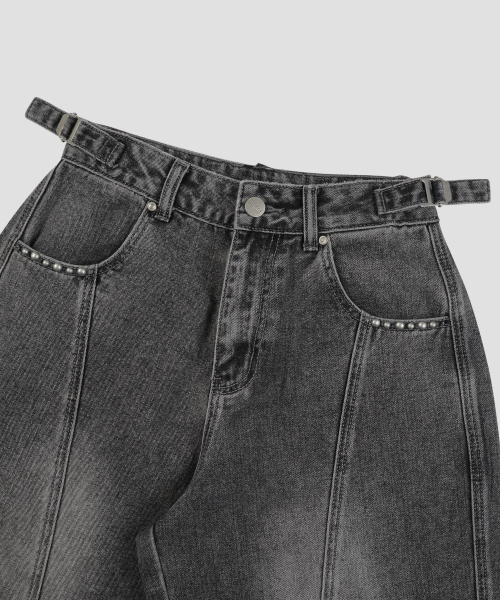 Verdnt（バーダント）の「フロントラインスタッズデニムパンツ[グレー]（デニムパンツ・レディース・その他・SMALL/MEDIUM）」の7枚目の写真