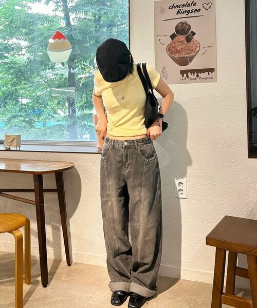 Verdnt（バーダント）の「フロントラインスタッズデニムパンツ[グレー]（デニムパンツ・レディース・その他・SMALL/MEDIUM）」の13枚目の写真